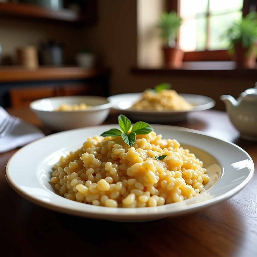 Risotto Cremoso de Setas Variadas y Parmesano con Toque de Trufa: Receta Italiana Fácil y Reconfortante