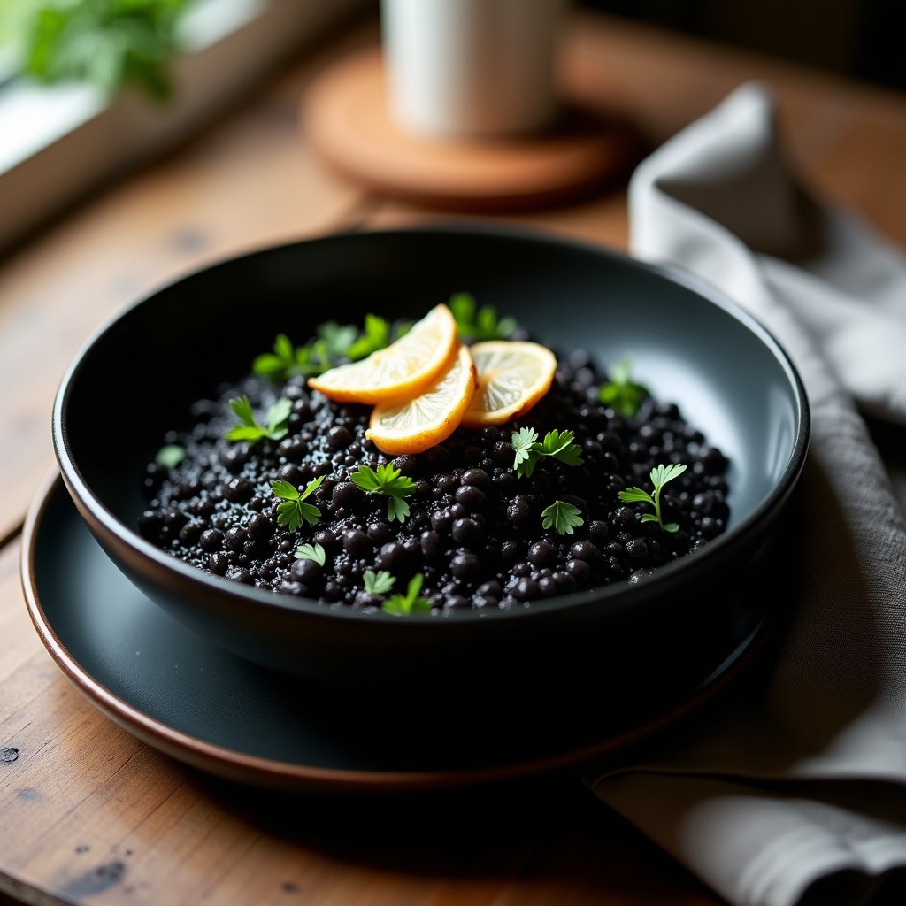 Risotto Negro con Tinta de Sepia: Receta Auténtica en 30 Minutos con Toque Gourmet