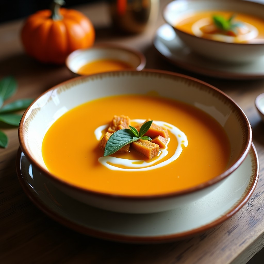 Sopa de Calabaza con Coco y Leche Condensada: Receta Cremosa y Dulce en 25 Minutos