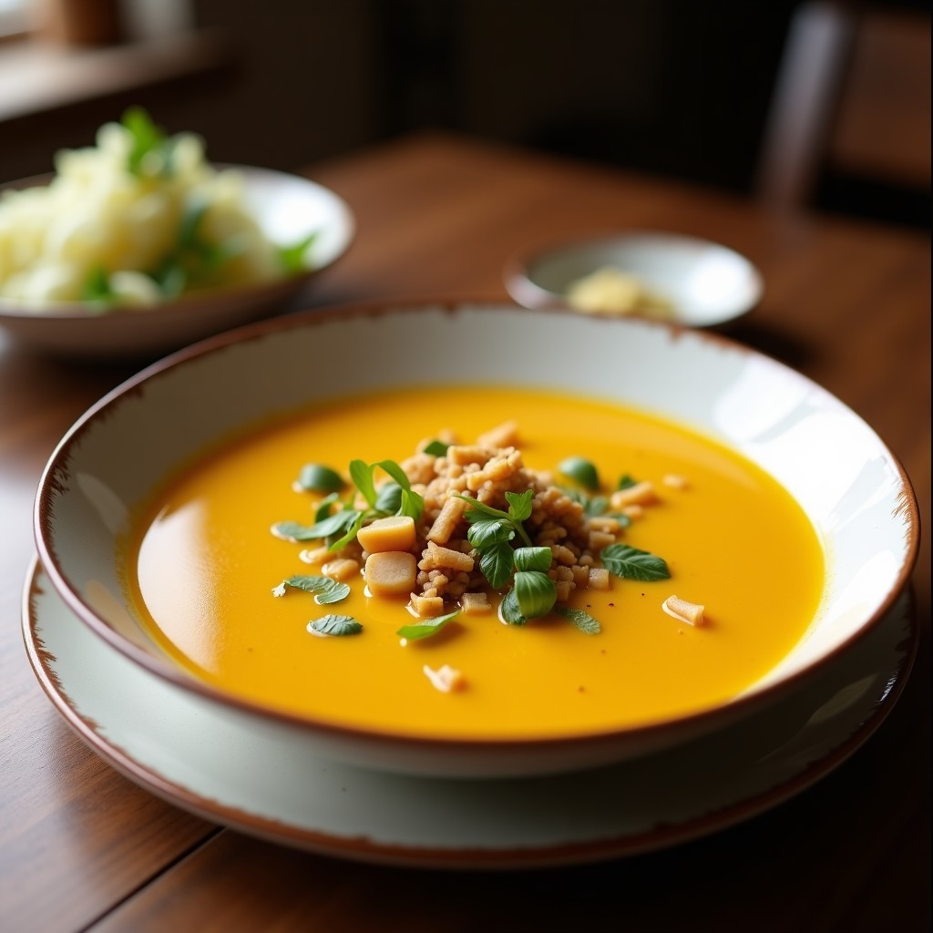 Sopa Tailandesa de Coco y Cúrcuma: Receta en Airfryer Sin Aceite y Alta en Antioxidantes