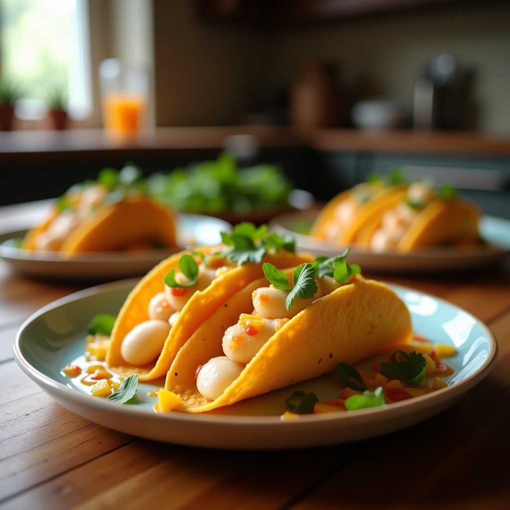 Tacos de Camarón Crujiente con Salsa Cremosa de Mango y Habanero: Receta Fácil y Explosiva
