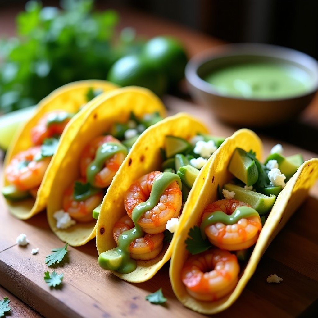 Tacos de Camarón al Ajo: Receta con Mojo de Lima en 15 Minutos