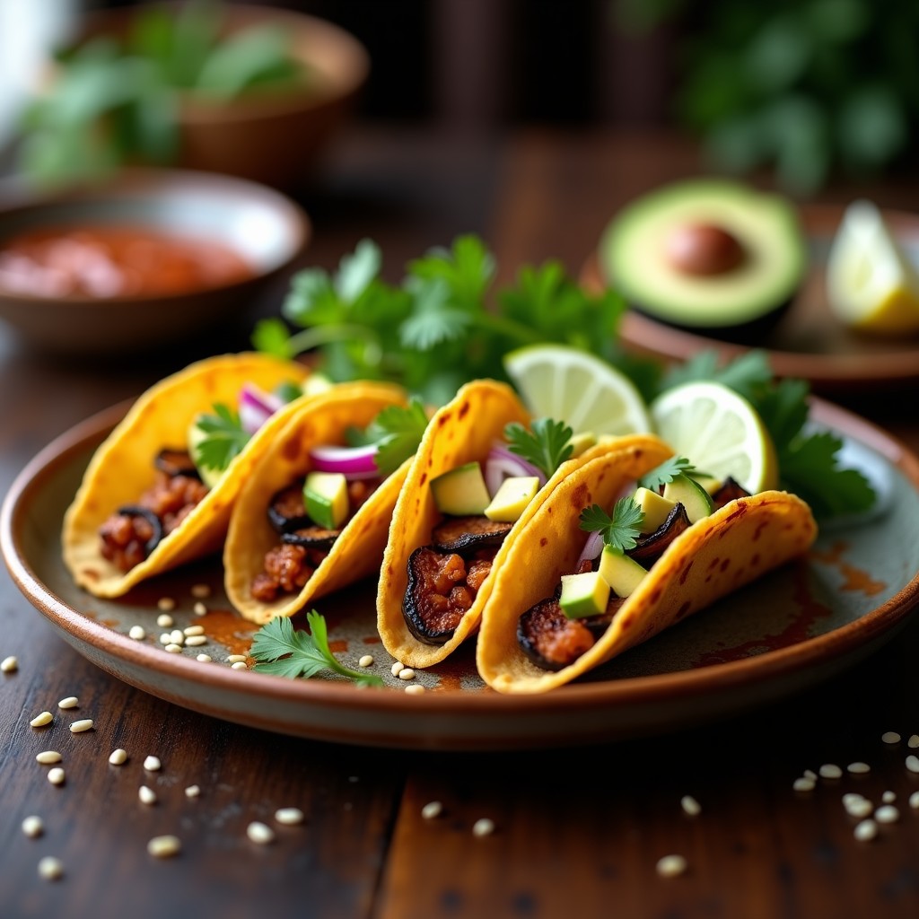 Tacos Dorados de Berenjena Ahumada: Receta Crujiente en Airfryer Sin Aceite