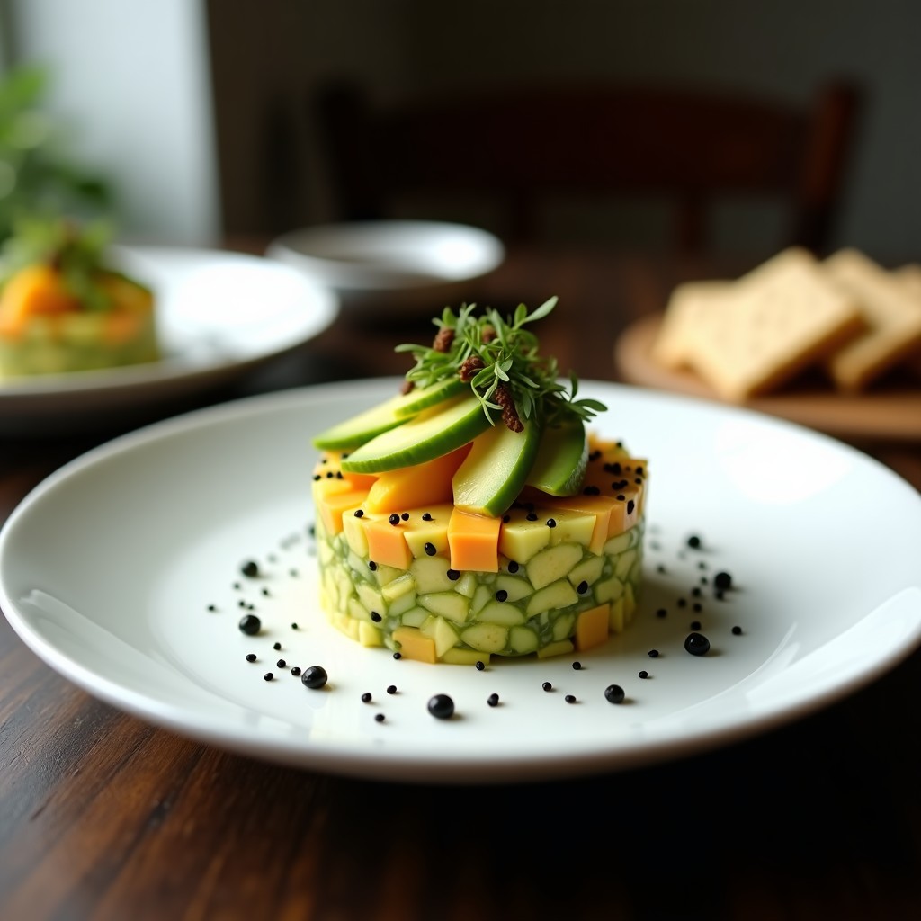 Tartar de Aguacate y Mango al Estilo Sushi: Receta Vegana y Sin Gluten en 15 Minutos